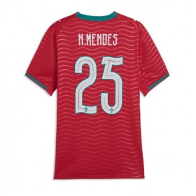 Dámské fotbalový oblečení Portugalsko Nuno Mendes #25 Domácí košile MS 2026 Krátkým Rukávem